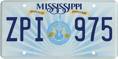 MS license plate ZPI975