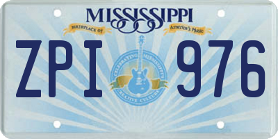 MS license plate ZPI976