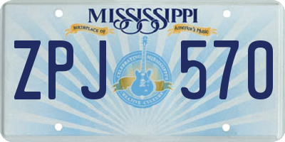 MS license plate ZPJ570