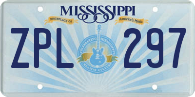 MS license plate ZPL297