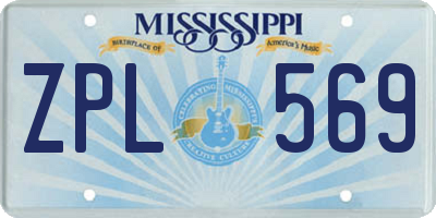 MS license plate ZPL569