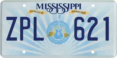 MS license plate ZPL621