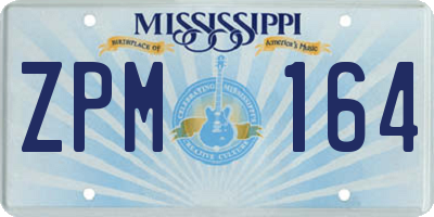 MS license plate ZPM164