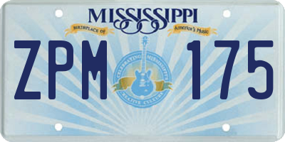 MS license plate ZPM175