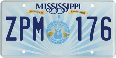 MS license plate ZPM176