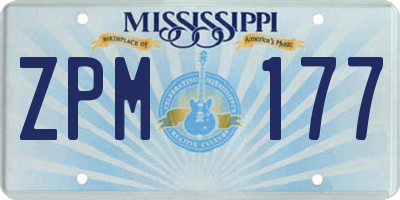 MS license plate ZPM177