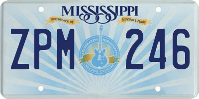 MS license plate ZPM246