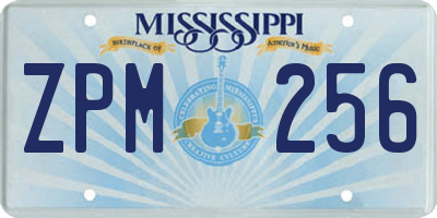 MS license plate ZPM256