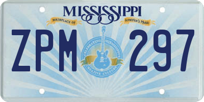 MS license plate ZPM297