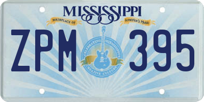 MS license plate ZPM395