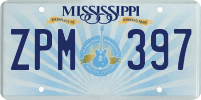 MS license plate ZPM397