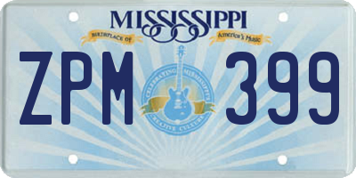 MS license plate ZPM399