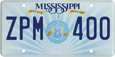 MS license plate ZPM400