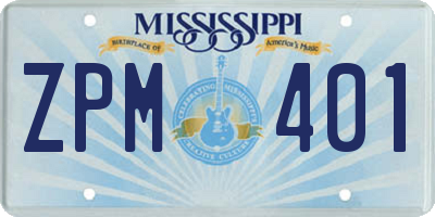 MS license plate ZPM401