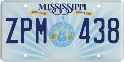 MS license plate ZPM438