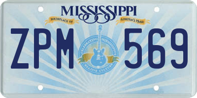 MS license plate ZPM569