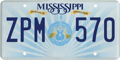 MS license plate ZPM570