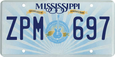 MS license plate ZPM697