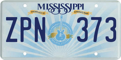 MS license plate ZPN373