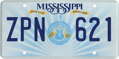 MS license plate ZPN621