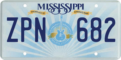 MS license plate ZPN682