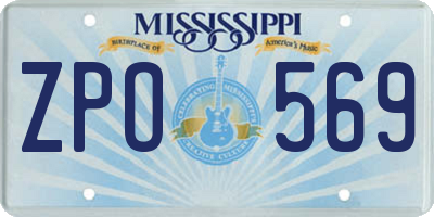 MS license plate ZPO569