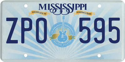 MS license plate ZPO595