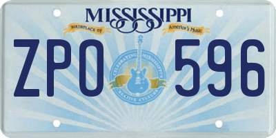 MS license plate ZPO596