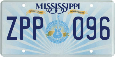 MS license plate ZPP096