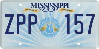 MS license plate ZPP157