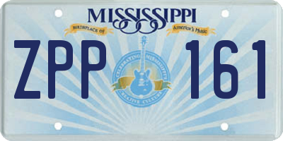 MS license plate ZPP161