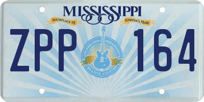 MS license plate ZPP164