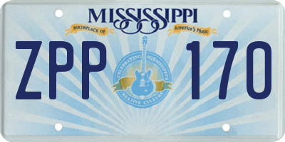 MS license plate ZPP170