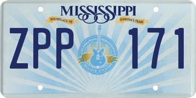 MS license plate ZPP171