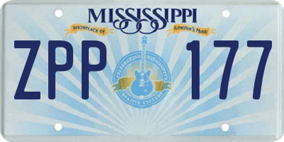 MS license plate ZPP177