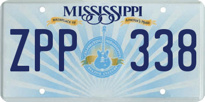 MS license plate ZPP338