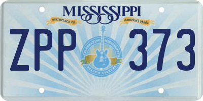 MS license plate ZPP373