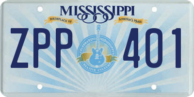 MS license plate ZPP401