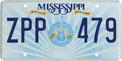 MS license plate ZPP479