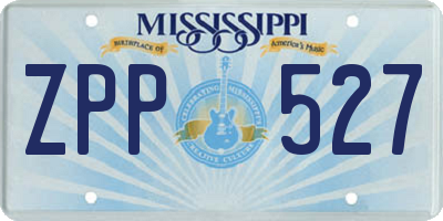 MS license plate ZPP527