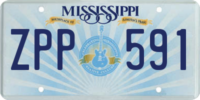 MS license plate ZPP591