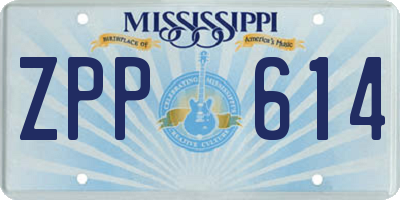 MS license plate ZPP614