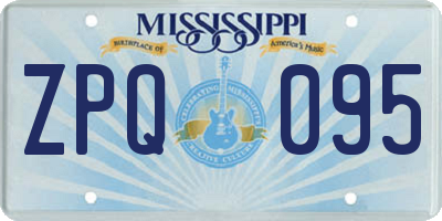 MS license plate ZPQ095