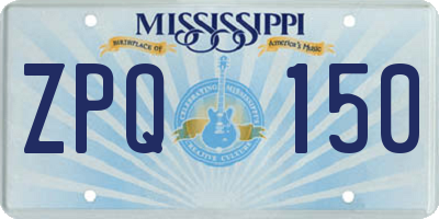 MS license plate ZPQ150