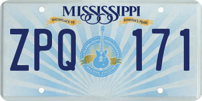 MS license plate ZPQ171