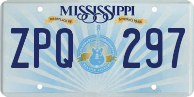 MS license plate ZPQ297
