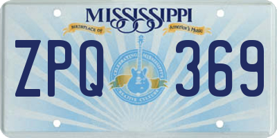 MS license plate ZPQ369