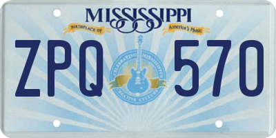MS license plate ZPQ570