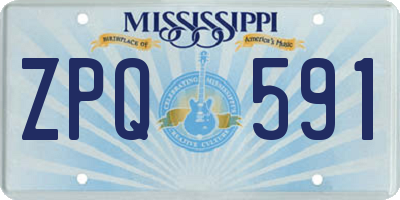 MS license plate ZPQ591