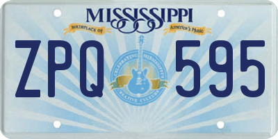 MS license plate ZPQ595